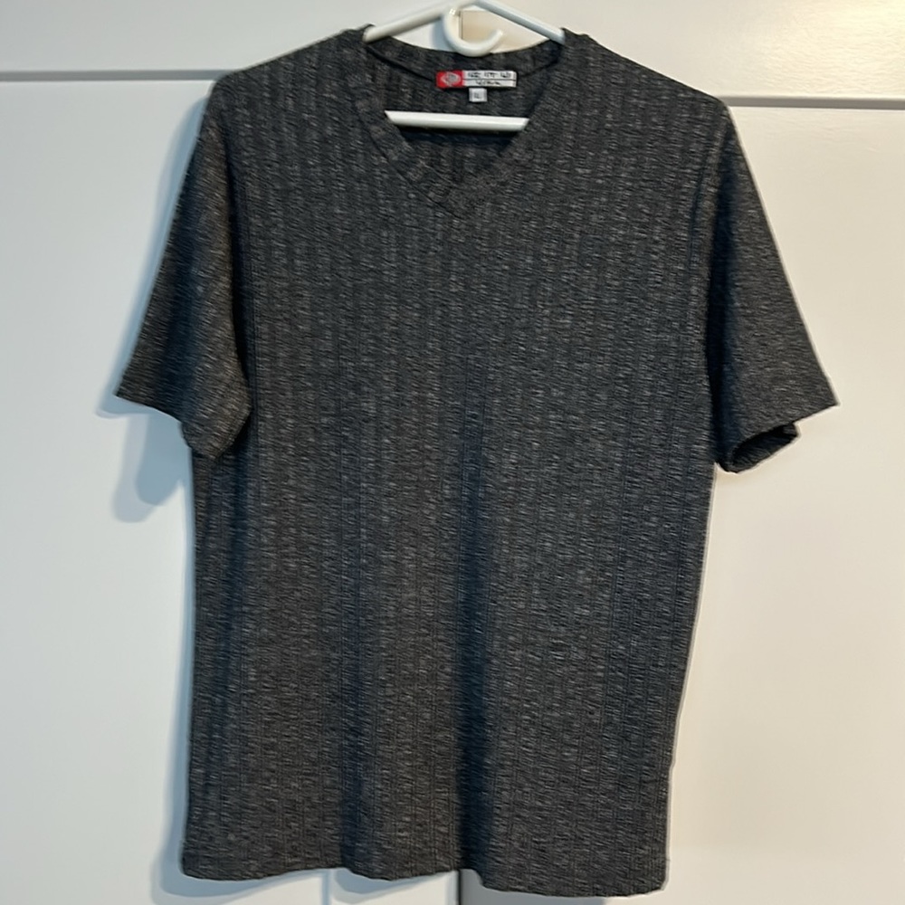 Stretch charcoal/silver casual shirt